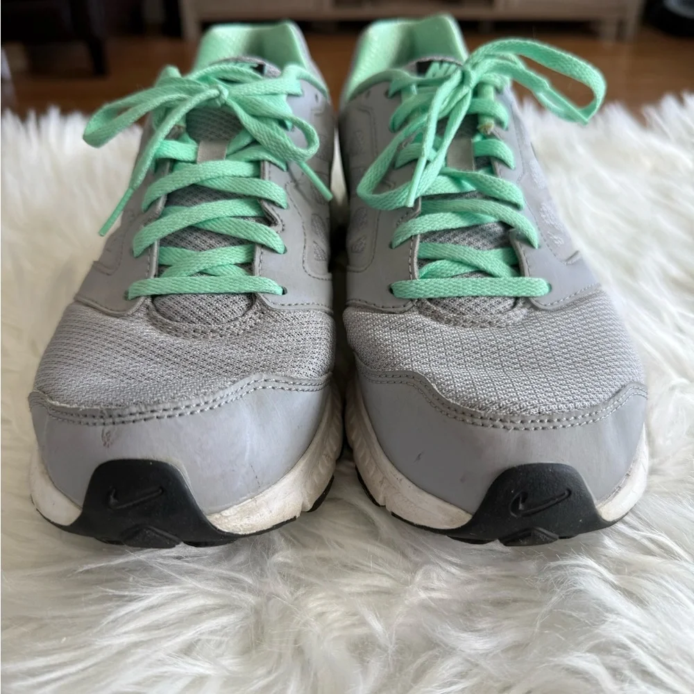 Nike | Women’s Size 10 Nike Downshifter 6 Sneakers in Gray and Teal, Black Swoop
